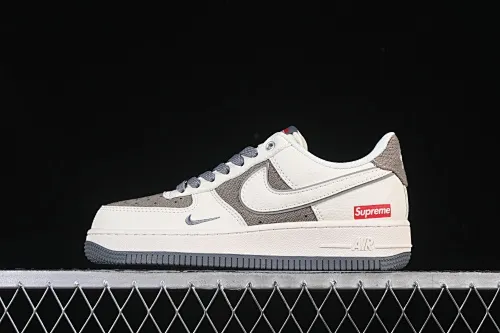All categories Nk Air Force 1 Air Force series Nk Air Force 1 Low Air Force low top Nike Air Force 1'07 Low Supreme joint beige gray canvas Air Force 1 low top casual sneakers XX3168-210
